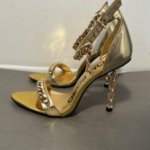 Tom Ford gold Heels
